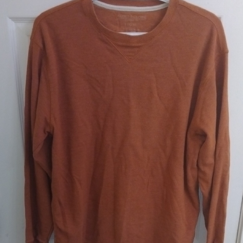 Faded Glory Brown Long Sleeve Tee Soft Comfort